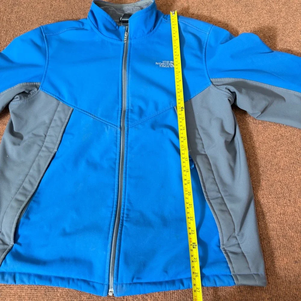 The North Face Mens Apex Bionic Softshell‎ Jacket Blue Grey Large Repair Needed